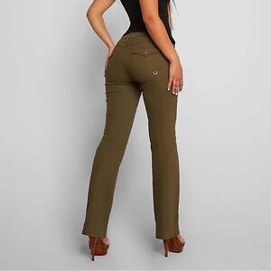 Tiger Mist Green Boot Cut Jeans